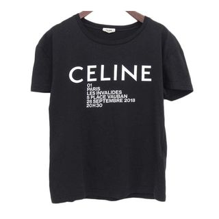 celine - セリーヌ ロゴ プリント Tシャツ X008375E メンズ ブラック CELINE 【中古】 【アパレル・小物】