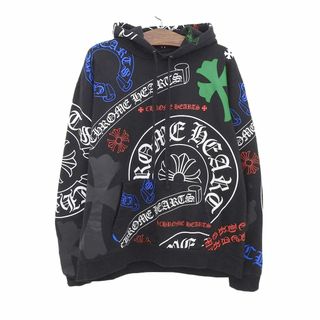 クロムハーツ(Chrome Hearts)のクロムハーツ ステンシル プリント フーディ ユニセックス ブラック マルチカラー CHROME HEARTS 【中古】 【アパレル・小物】(パーカー)