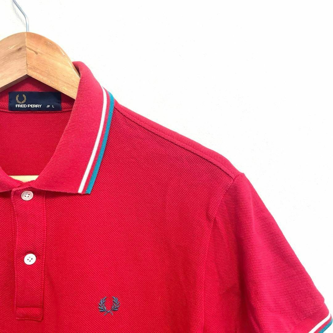 FRED PERRY(フレッドペリー)のフレッドペリー　ポロシャツ　赤　ヒットユニオン　レッド メンズのトップス(ポロシャツ)の商品写真