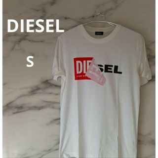 DIESEL - DIESEL　ディーゼル　剥がれロゴプリントTシャツ 　ホワイト　Sサイズ