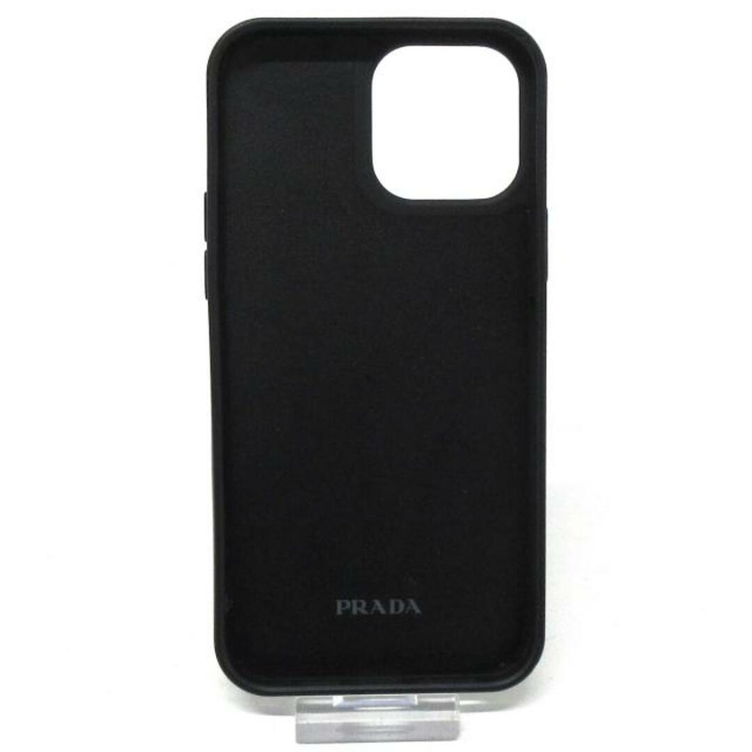 PRADA(プラダ)のPRADA(プラダ) 携帯電話ケース - 黒 iPhoneケース/iPhone13 Pro MAX サフィアーノレザー×ラバー	 スマホ/家電/カメラのスマホアクセサリー(モバイルケース/カバー)の商品写真