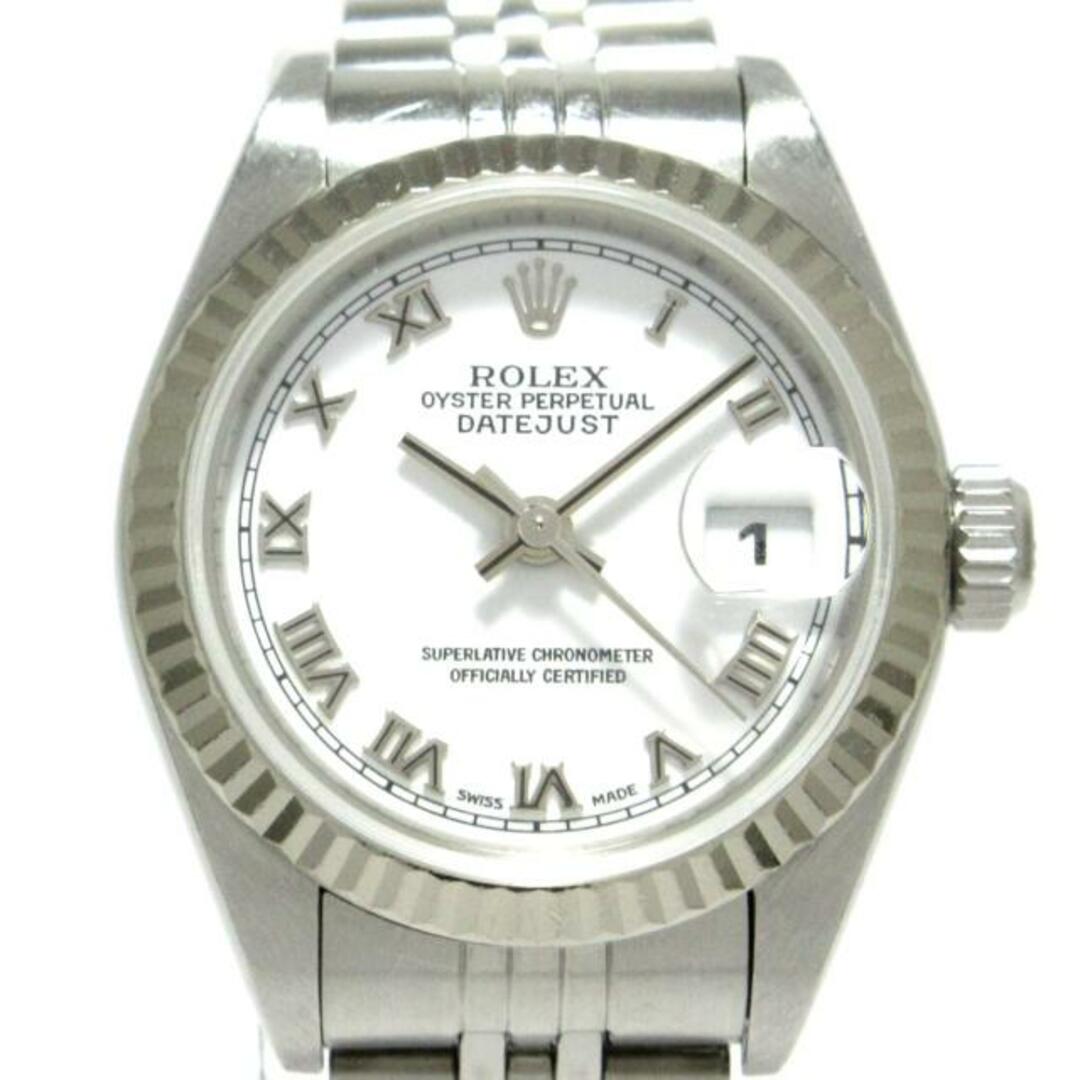 ROLEX(ロレックス)のROLEX(ロレックス) 腕時計 デイトジャスト 79174 レディース K18WG×SS/18コマ+余りコマ×3 白 レディースのファッション小物(腕時計)の商品写真