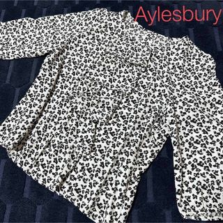 Aylesbury - Aylesbury  アリスバーリー　花柄　7分丈　シフォンブラウス　L