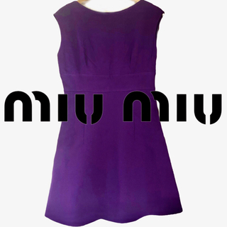 miumiu - 【レア】miu miu バックオープンドレス パープル