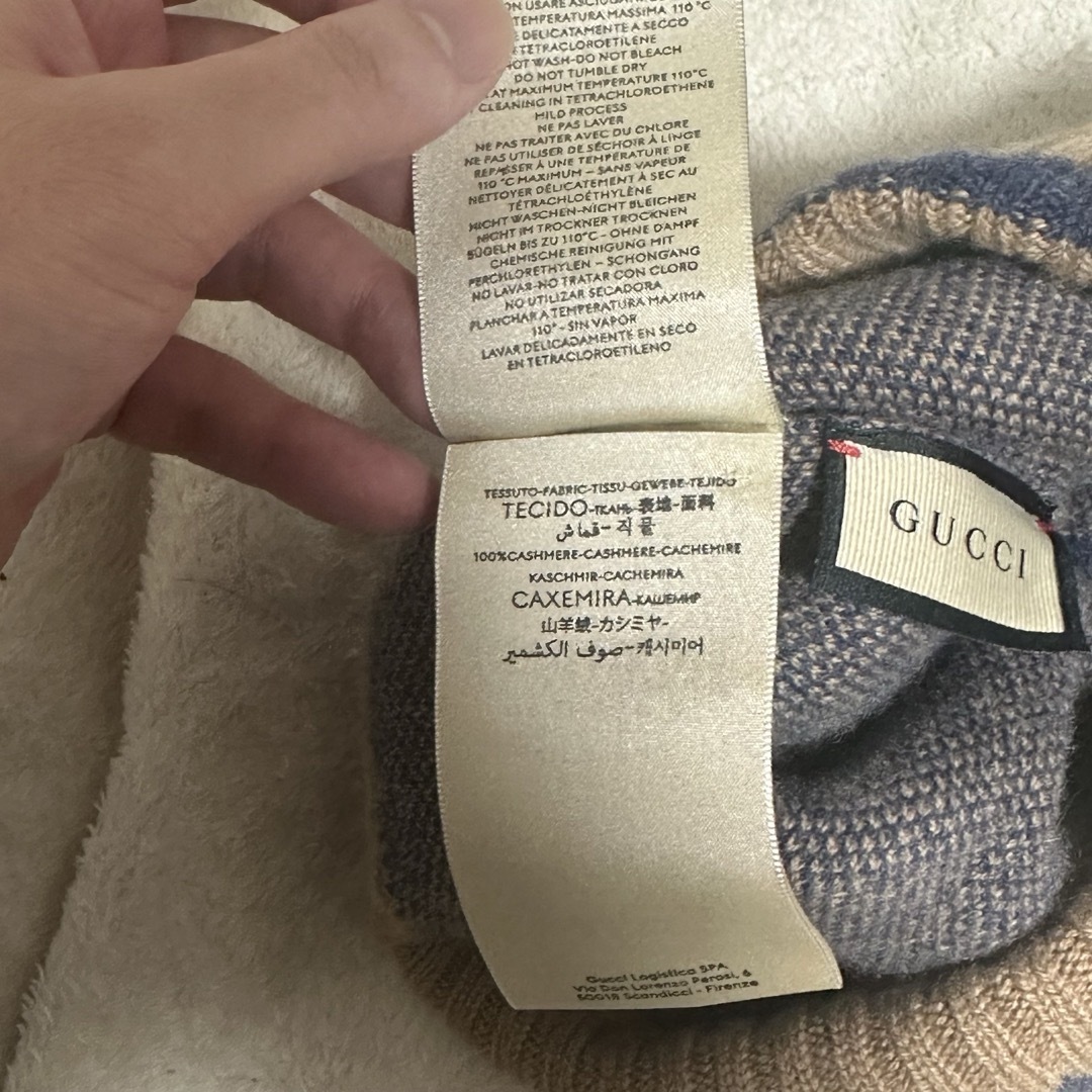 Gucci(グッチ)のGucci GG jacquard cashmere knit beanie メンズの帽子(ニット帽/ビーニー)の商品写真