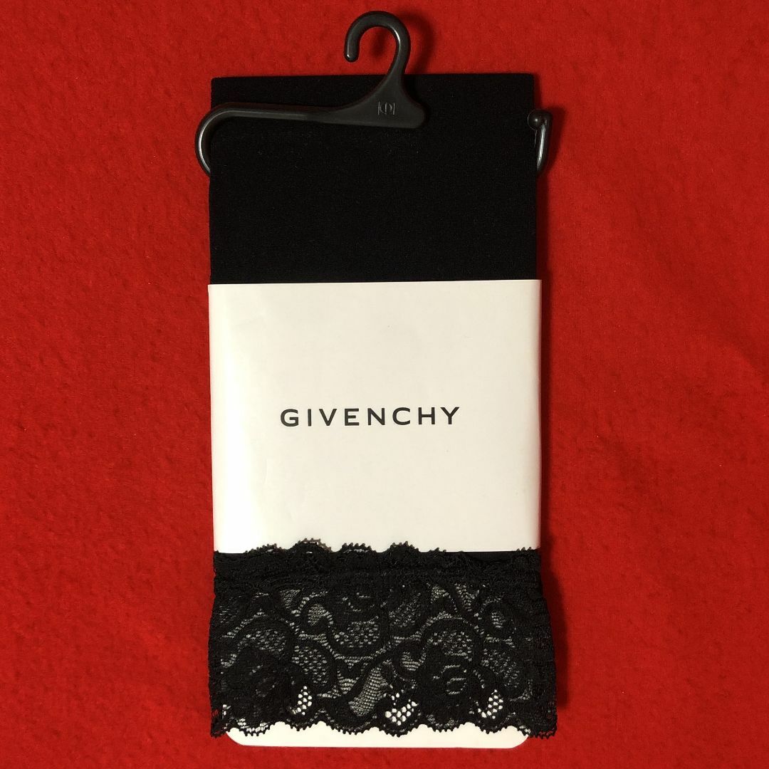 GIVENCHY(ジバンシィ)のGIVENCHY☆ジバンシィレギンスレース付き・6分丈M～Lサイズ：ノアール レディースのレッグウェア(レギンス/スパッツ)の商品写真