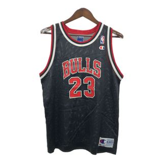 チャンピオン(Champion)の90年代 Champion チャンピオン AUTHENTIC NBA シカゴ・ブルス ユニフォーム マイケル・ジョーダン JORDAN 23 (ユース XL) 中古 古着 Q6365(バスケットボール)