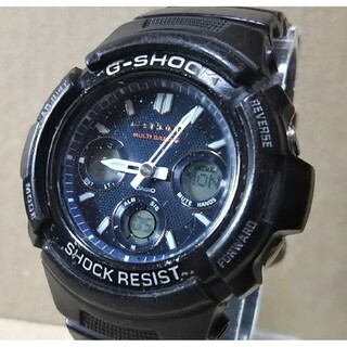 CASIO G-SHOCK AWG-M100SB 電波ソーラー アナデジ 腕時計