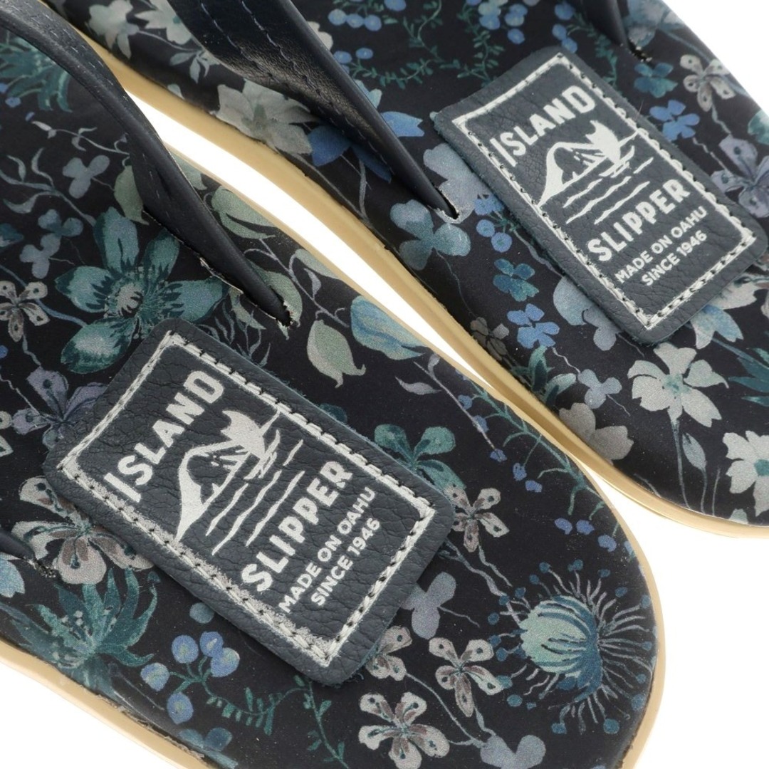 ISLAND SLIPPER(アイランドスリッパ)の【中古】【未使用】アイランドスリッパ ISLAND SLIPPER リバティ柄 トングサンダル ネイビー【サイズ8】【メンズ】 メンズの靴/シューズ(サンダル)の商品写真