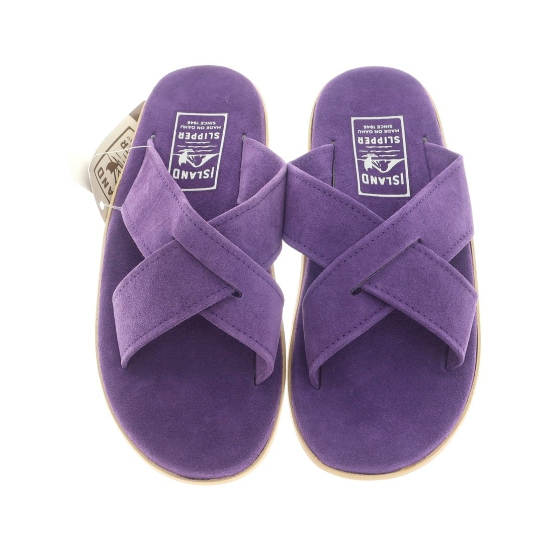 ISLAND SLIPPER(アイランドスリッパ)の【中古】【未使用】アイランドスリッパ ISLAND SLIPPER スエード クロスストラップ サンダル パープル【サイズ8】【メンズ】 メンズの靴/シューズ(サンダル)の商品写真