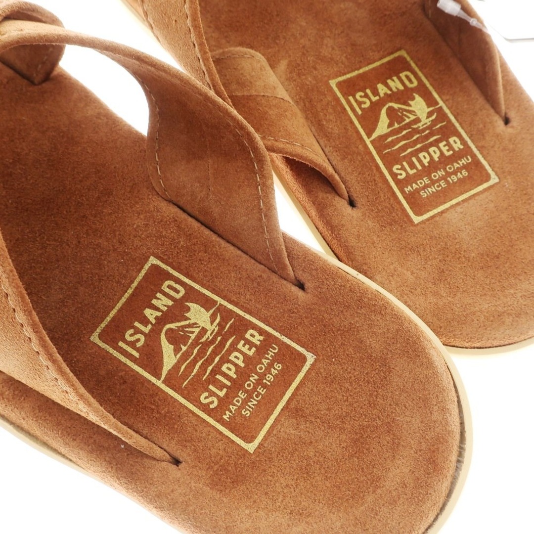 ISLAND SLIPPER(アイランドスリッパ)の【中古】【未使用】アイランドスリッパ ISLAND SLIPPER スエード クロスストラップ サンダル ブラウン【サイズ9】【メンズ】 メンズの靴/シューズ(サンダル)の商品写真