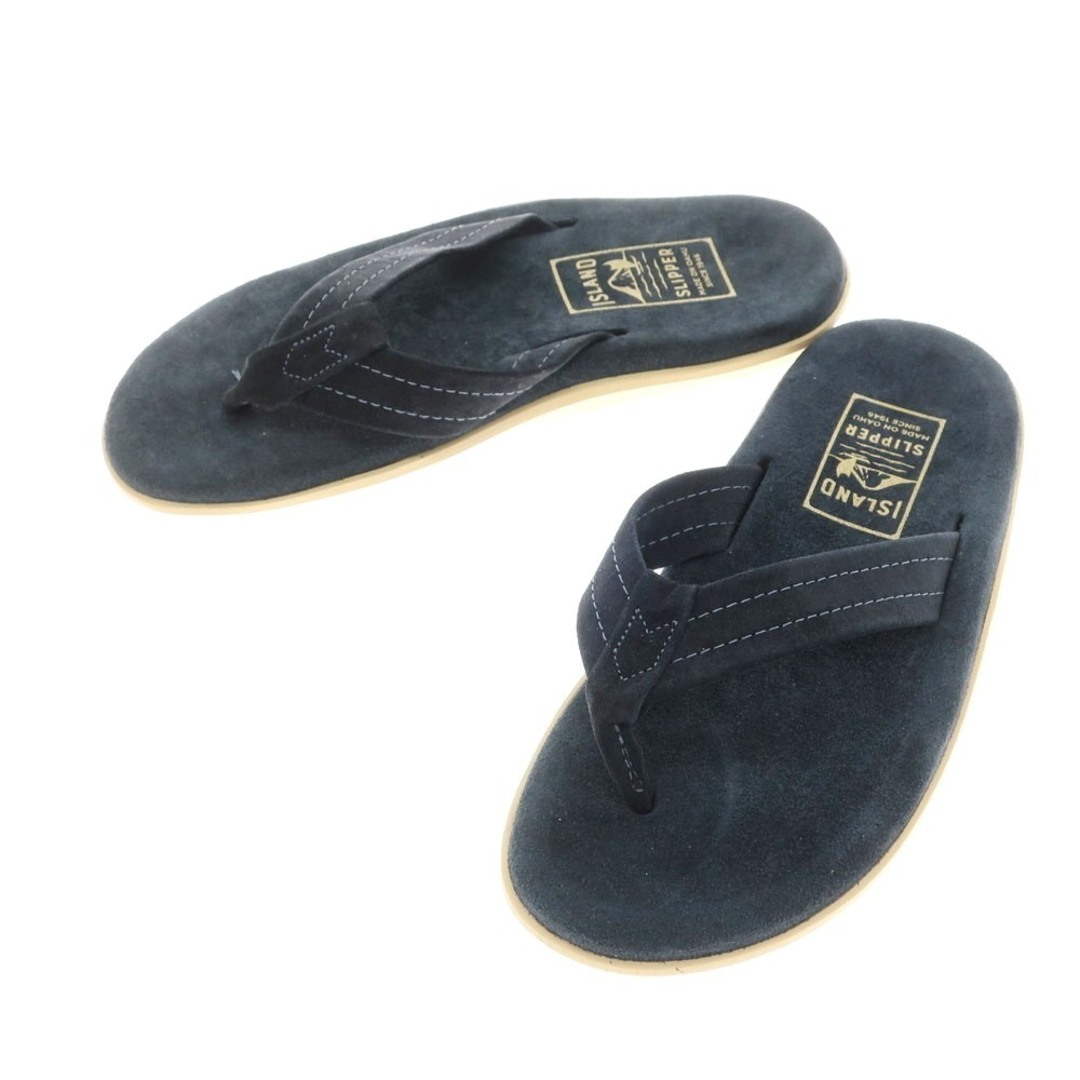 ISLAND SLIPPER(アイランドスリッパ)の【中古】【未使用】アイランドスリッパ ISLAND SLIPPER スエード トングサンダル ネイビー【サイズ7】【メンズ】 メンズの靴/シューズ(サンダル)の商品写真