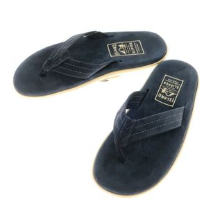 アイランドスリッパ(ISLAND SLIPPER)の【中古】【未使用】アイランドスリッパ ISLAND SLIPPER スエード トングサンダル ネイビー【サイズ8】【メンズ】(サンダル)