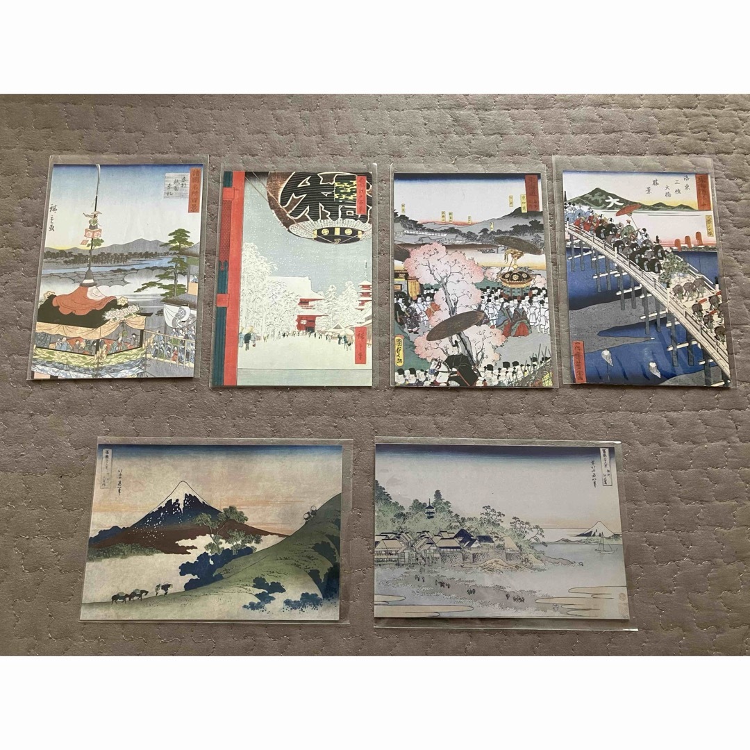 浮世絵　ポストカード　6枚 エンタメ/ホビーの声優グッズ(写真/ポストカード)の商品写真