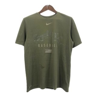 ナイキ(NIKE)のNIKE ナイキ MLB カンザスシティ・ロイヤルズ 半袖Ｔシャツ プロチーム カーキ (メンズ L) 中古 古着 Q6374(Tシャツ/カットソー(半袖/袖なし))