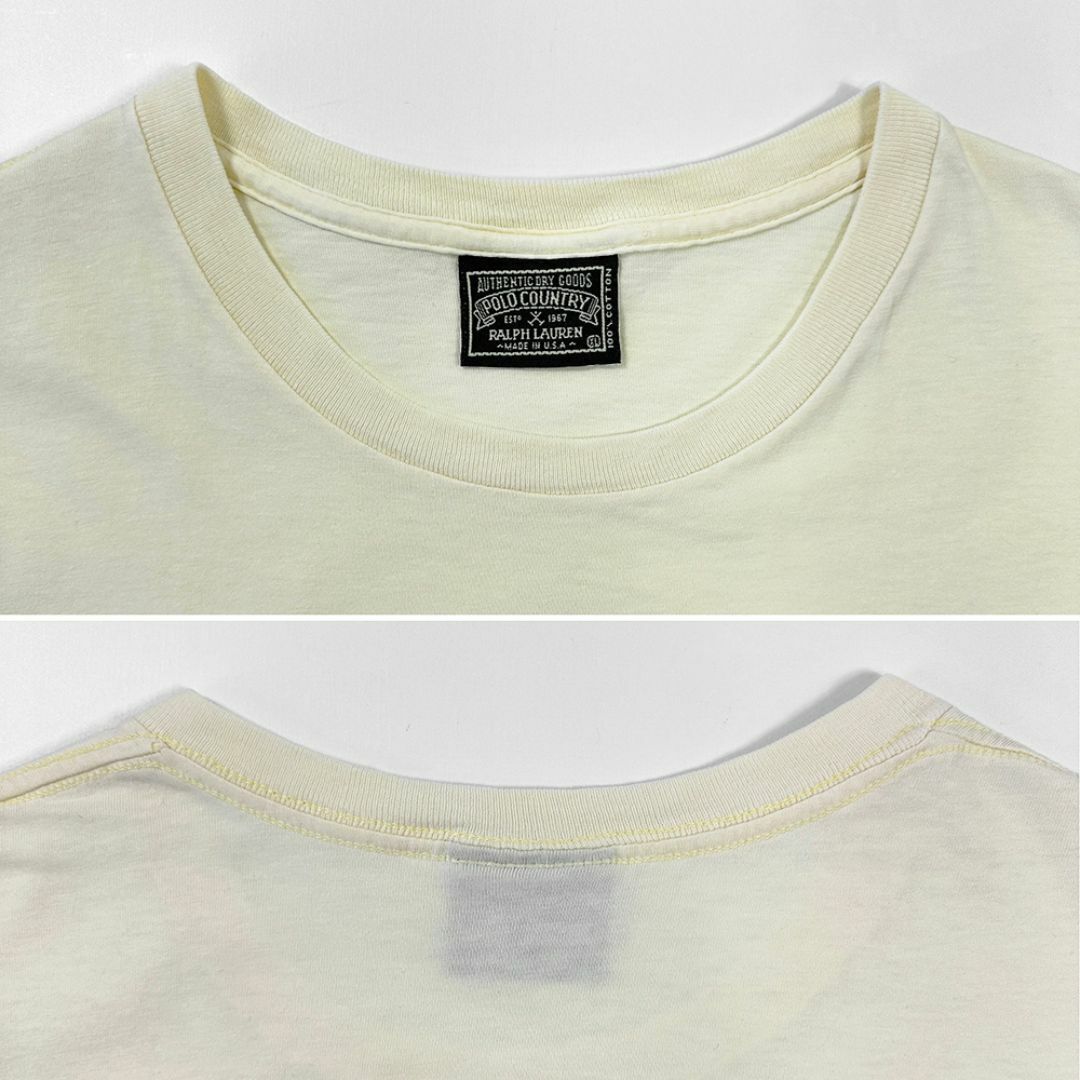 POLO RALPH LAUREN(ポロラルフローレン)のUSA製 80s90s ビンテージ 美品 POLO COUNTRY ポケT 無地 メンズのトップス(Tシャツ/カットソー(半袖/袖なし))の商品写真