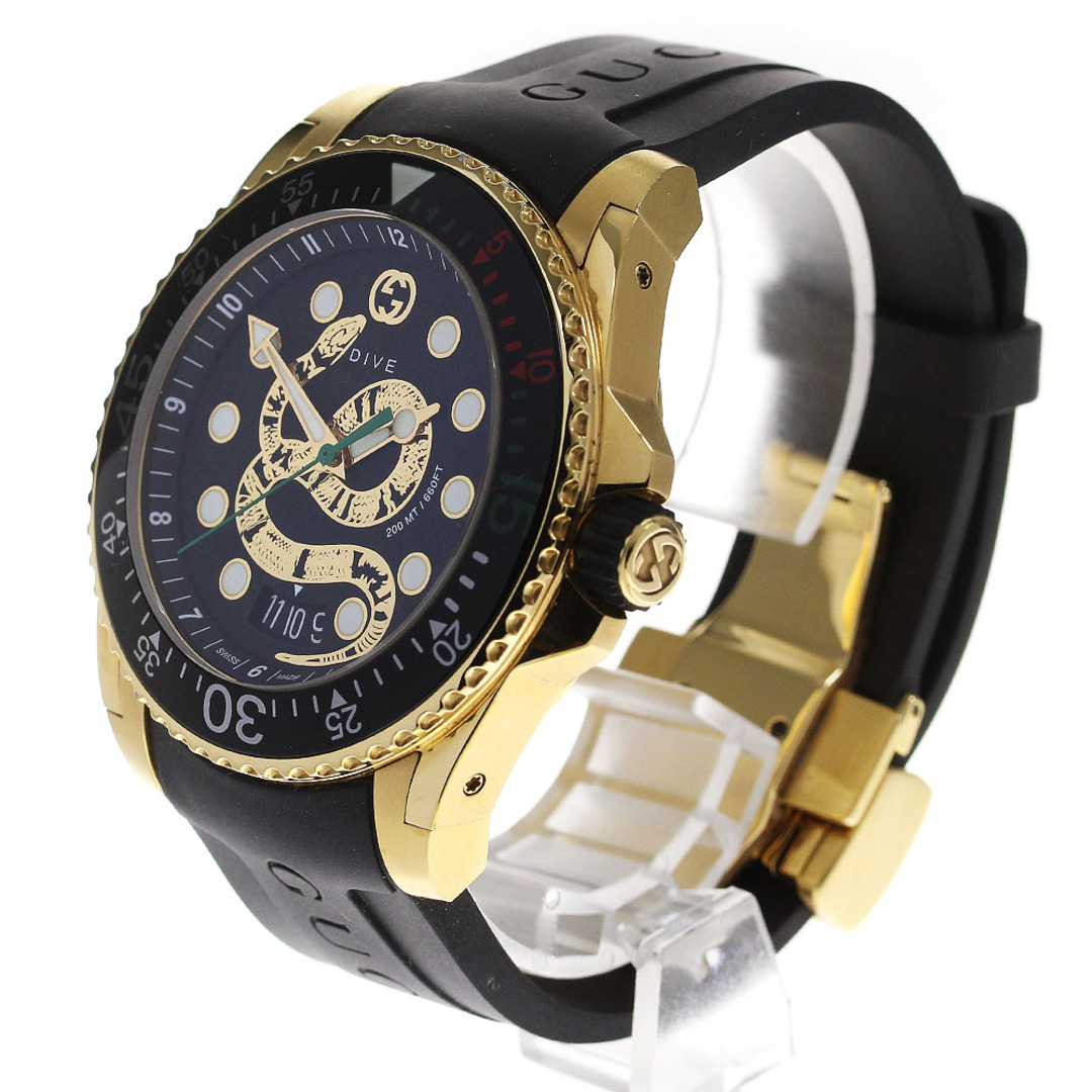 Gucci(グッチ)のグッチ GUCCI YA136219/136.2 ダイヴ スネーク デイト クォーツ メンズ 良品 箱・保証書付き_815526 メンズの時計(腕時計(アナログ))の商品写真
