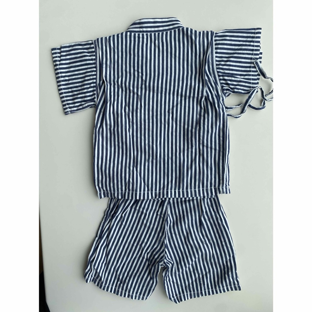 ampersand(アンパサンド)のキッズストライプ甚平100cm キッズ/ベビー/マタニティのキッズ服男の子用(90cm~)(甚平/浴衣)の商品写真