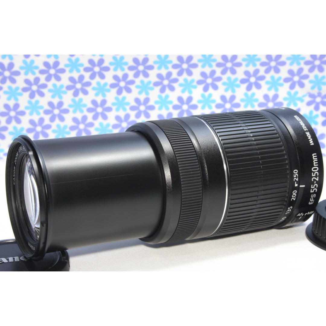 Canon(キヤノン)の望遠レンズ★Canon EF-S 55-250mm IS II★手振れ補正★ スマホ/家電/カメラのカメラ(デジタル一眼)の商品写真