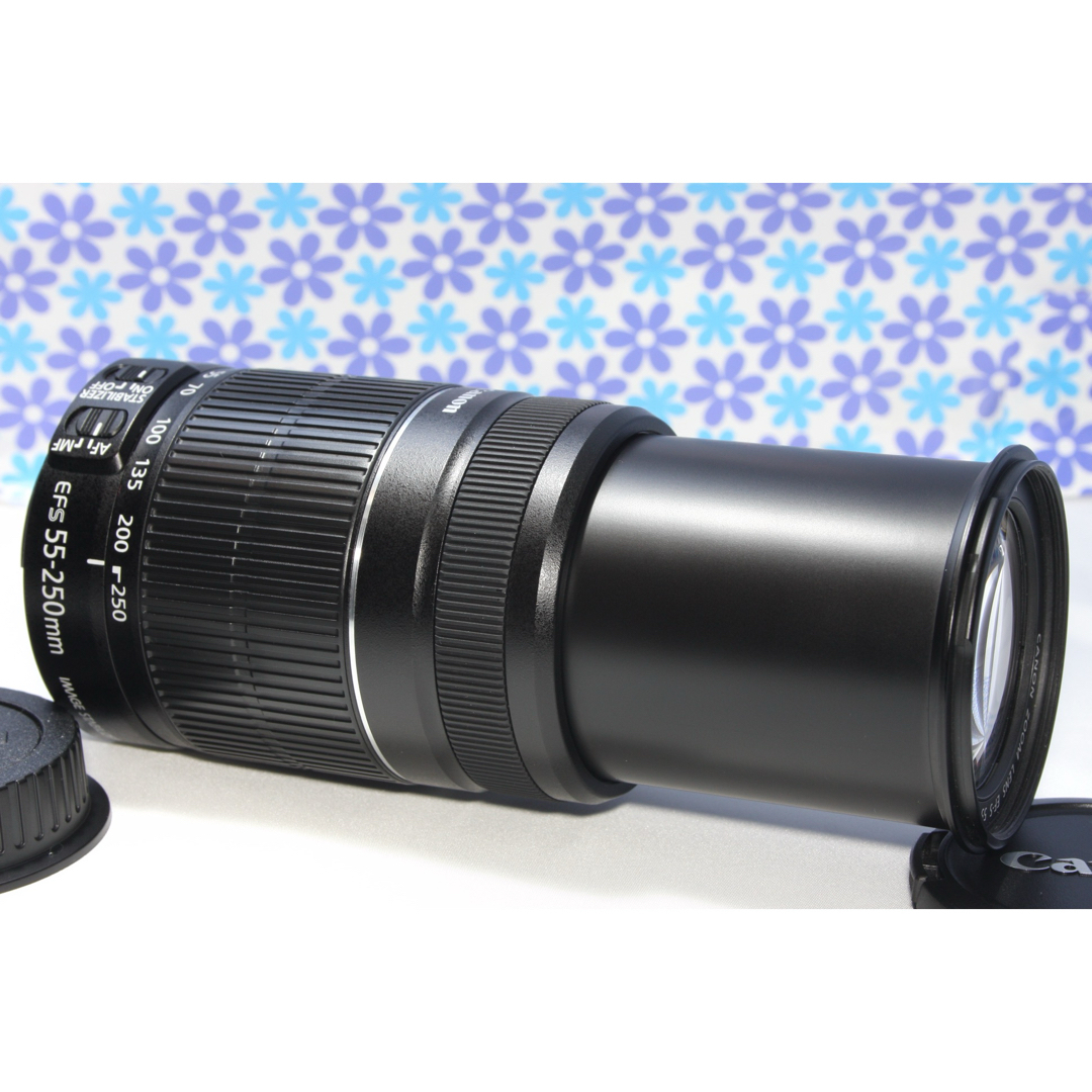 Canon(キヤノン)の望遠レンズ★Canon EF-S 55-250mm IS II★手振れ補正★ スマホ/家電/カメラのカメラ(デジタル一眼)の商品写真