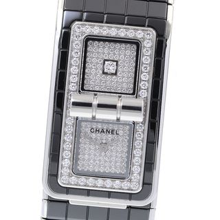 シャネル(CHANEL)のシャネル CHANEL H6027 コード ココ 黒セラミック ダイヤモンド クォーツ レディース 箱・保証書付き_817019(腕時計)