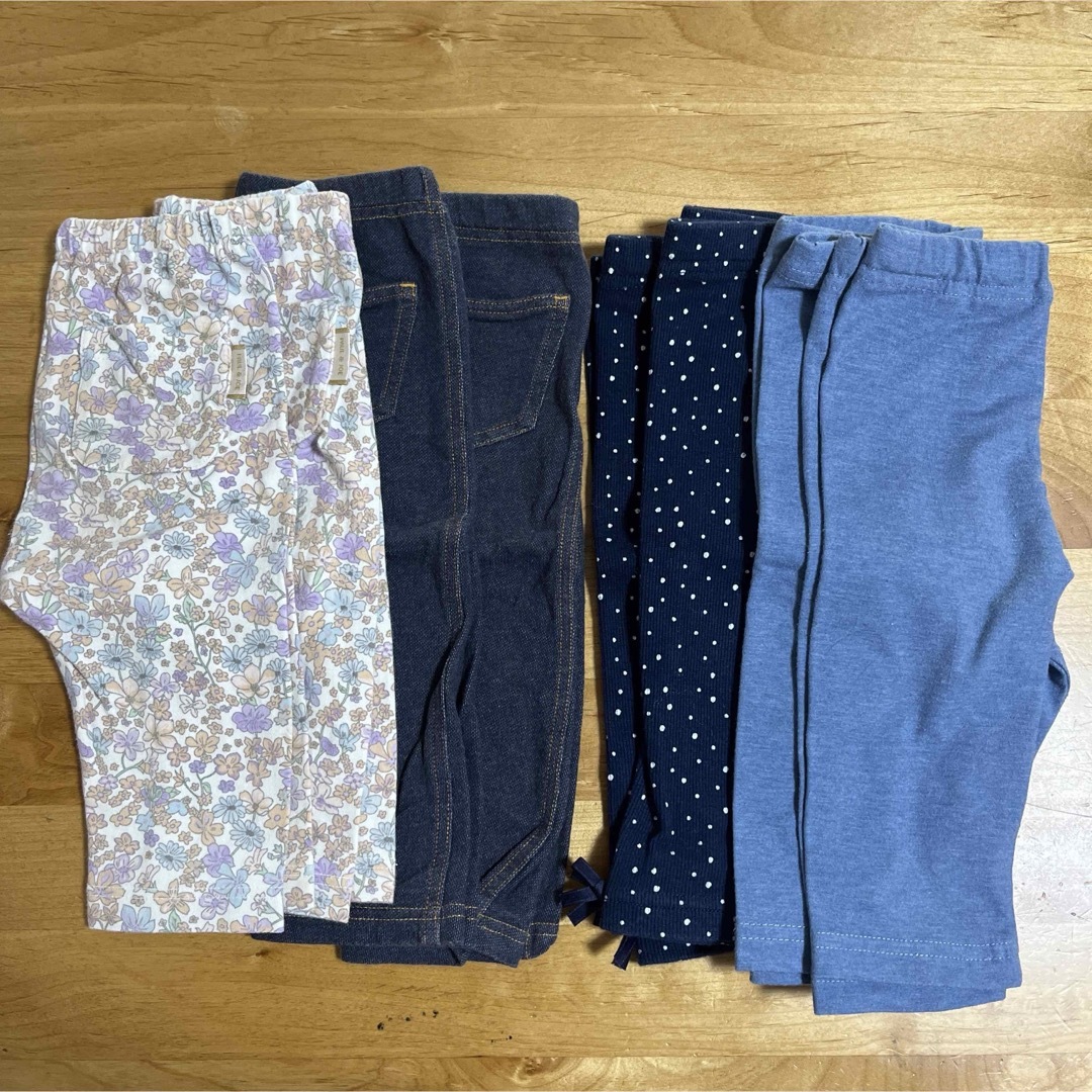 UNIQLO(ユニクロ)のユニクロ  プティマイン パンツ 七分丈 双子 キッズ/ベビー/マタニティのキッズ服女の子用(90cm~)(パンツ/スパッツ)の商品写真