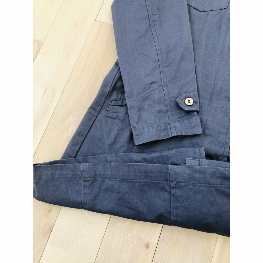 くすみブルー　スプリングコート　しっかりめ レディースのジャケット/アウター(スプリングコート)の商品写真
