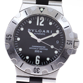 ブルガリ(BVLGARI)のベルト訳あり ブルガリ BVLGARI SD38S ディアゴノ スクーバ デイト 自動巻き メンズ 保証書付き_816009(腕時計(アナログ))