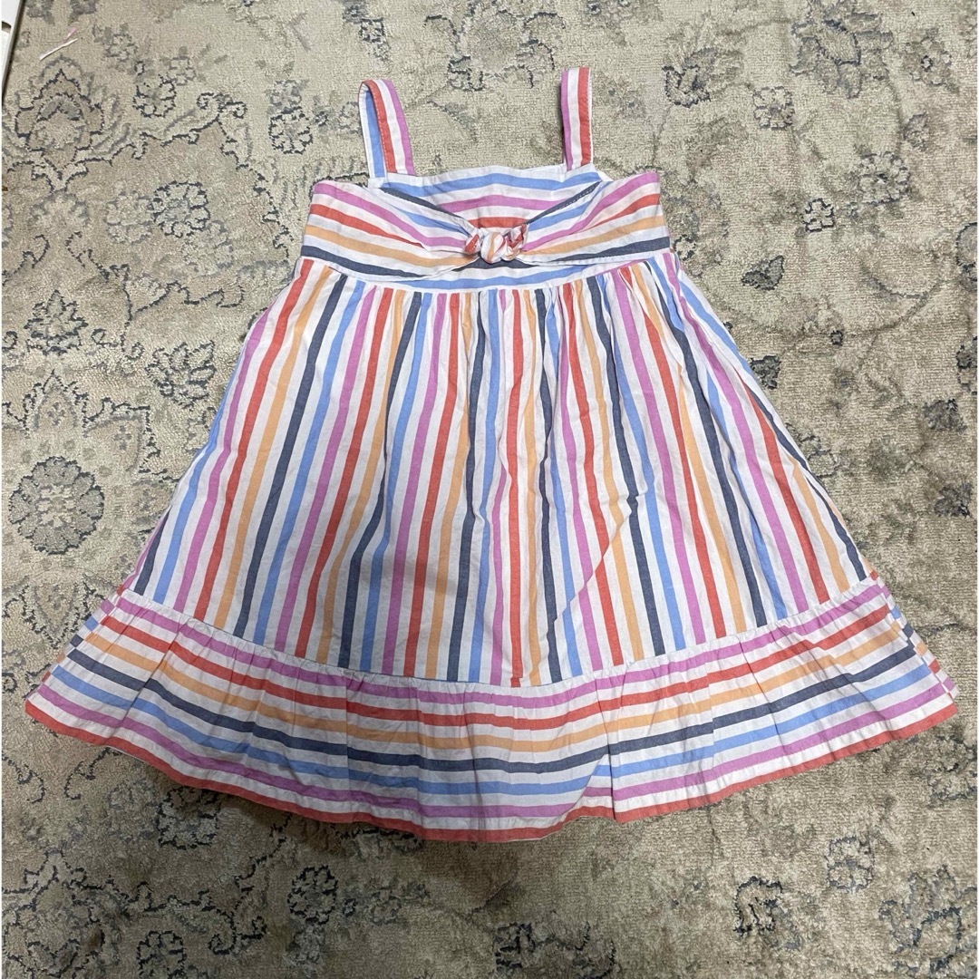 babyGAP(ベビーギャップ)のbabyGAP ワンピース　ストライプ・ボーダー柄 キッズ/ベビー/マタニティのキッズ服女の子用(90cm~)(ワンピース)の商品写真