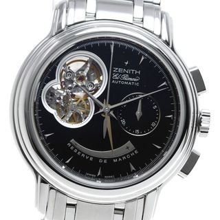 ゼニス(ZENITH)のゼニス ZENITH 03.0240.4021/21.M240 クロノマスター Tオープン パワーリザーブ スモールセコンド 自動巻き メンズ 美品 保証書付き_817302(腕時計(アナログ))