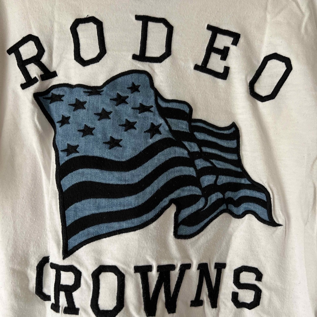 RODEO CROWNS(ロデオクラウンズ)のRODEO CROWNS半袖ワッペンTシャツM レディースのトップス(Tシャツ(半袖/袖なし))の商品写真