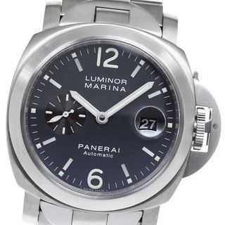 パネライ(PANERAI)のパネライ PANERAI PAM00091 ルミノール マリーナ デイト 自動巻き メンズ 美品 保証書付き_816797(腕時計(アナログ))