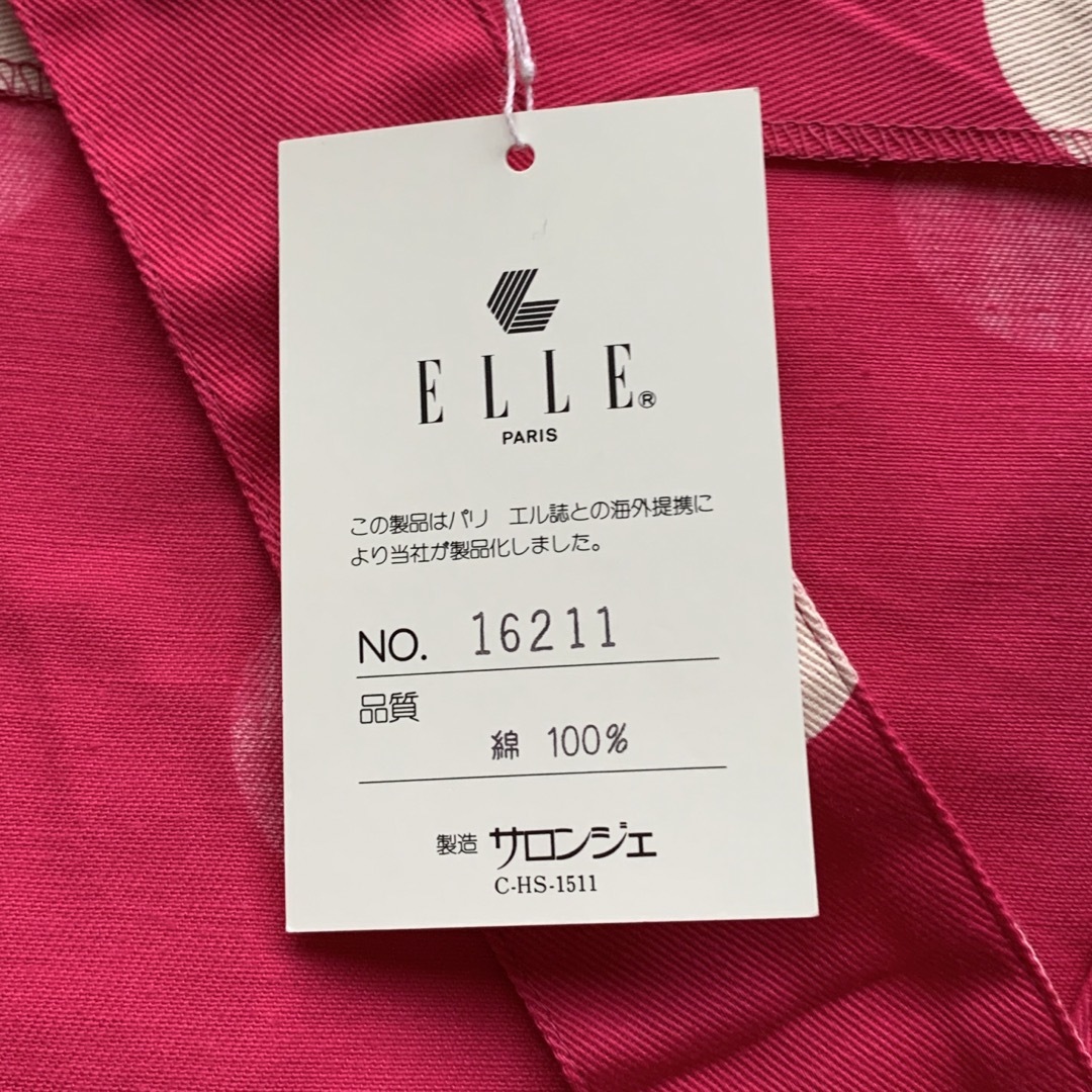 ELLE(エル)のELLE　エプロン　ピンクx白ドット　新品 レディースのレディース その他(その他)の商品写真