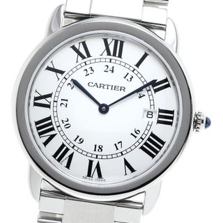 カルティエ(Cartier)のカルティエ CARTIER W6701005 ロンドソロLM デイト クォーツ メンズ 良品 _816672(腕時計(アナログ))