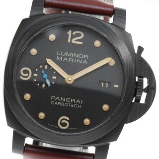 パネライ(PANERAI)のパネライ PANERAI PAM00661 ルミノールマリーナ 1950 カーボテック デイト 自動巻き メンズ 美品 _816481(腕時計(アナログ))