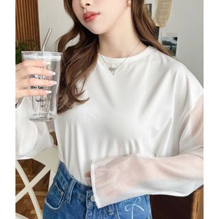 シアースリーブロングTシャツ