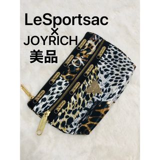 レスポートサック(LeSportsac)のレスポートサック×ジョイリッチ　コラボ ポーチ  ヒョウ柄 美品(ポーチ)