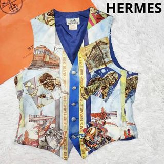 Hermes - 【希少】エルメス ジレ XL 「ニューオリンズ クレオール ジャズ」大きいサイズ