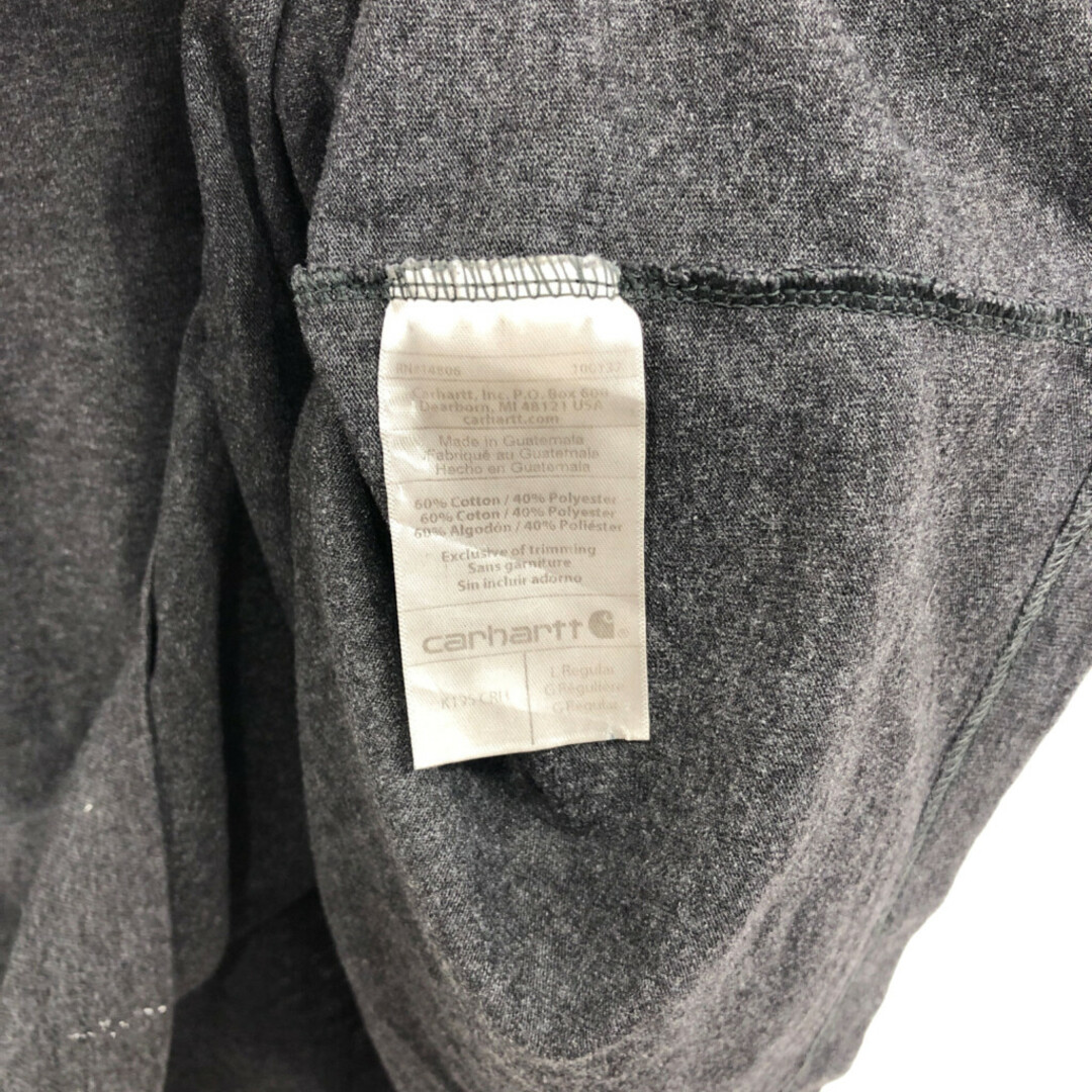 carhartt(カーハート)のCarhartt カーハート ロゴ 半袖Ｔシャツ グレー (メンズ L) 中古 古着 Q6391 メンズのトップス(Tシャツ/カットソー(半袖/袖なし))の商品写真