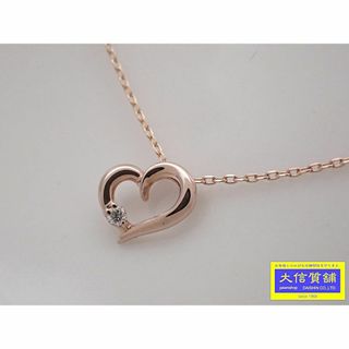 サマンサティアラ(Samantha Tiara)のSAMANTHA TIARA サマンサ ティアラ K10 ピンクゴールド ダイヤ ハート ネックレス D0.01ct 40cm 0.8g 中古A 【送料無料】 C-9073【質屋出品】(ネックレス)