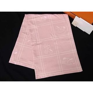 Hermes - ■新品■未使用■ HERMES エルメス アダダ コットン100％ バスタオル ベビータオル ビーチタオル ピンク系×ホワイト系 AS8223 