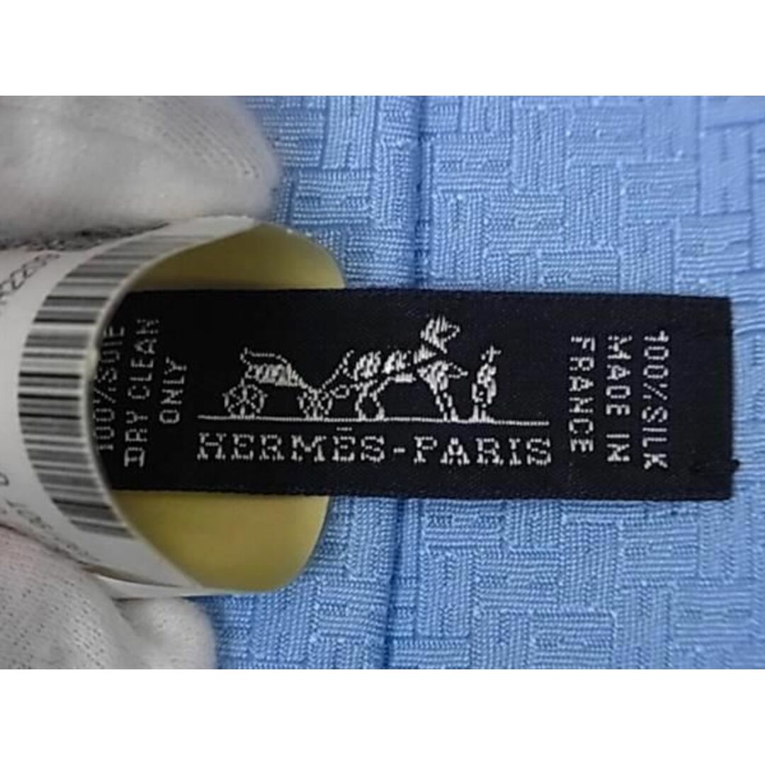 Hermes(エルメス)の■新品■未使用■ HERMES エルメス シルク100% 総柄 ネクタイ ビジネス 紳士 メンズ  ライトブルー系 FA0530  メンズのファッション小物(ネクタイ)の商品写真