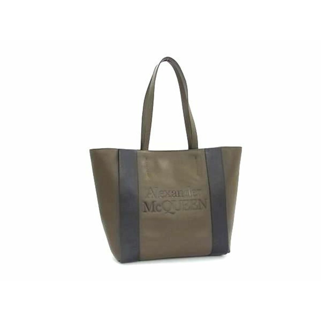 Alexander McQueen(アレキサンダーマックイーン)の■新品同様■ ALEXANDER McQUEEN アレキサンダー マックイーン レザー トートバッグ ショルダーバッグ ダークグリーン系 FA3764  レディースのアクセサリー(その他)の商品写真