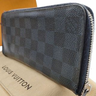 ルイヴィトン(LOUIS VUITTON)のルイヴィトン ダミエ グラフィット ヴェルティカル 長財布 レザー ブラック(長財布)