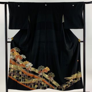 黒留袖 身丈150.5cm 裄丈63.5cm 正絹 優品 【中古】(着物)