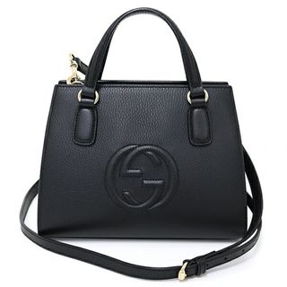 グッチ(Gucci)のグッチ GUCCI ソーホー インターロッキングＧ 2WAY ショルダー ハンドバッグ 斜め掛け レザー 607722 ブラック 未使用品(その他)