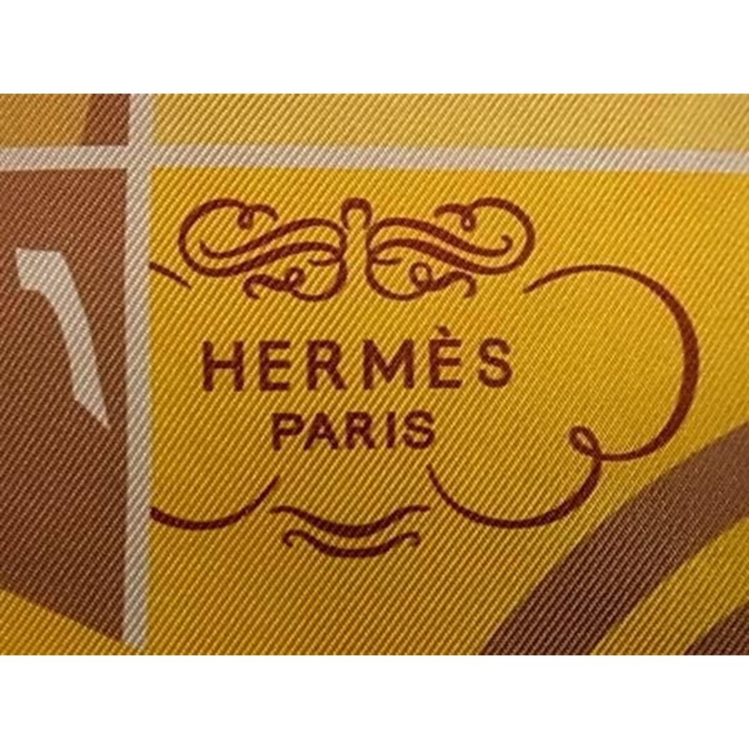 Hermes(エルメス)の■新品■未使用■ HERMES エルメス En Desordre 【無秩序】 マキシツイリー カットツイル シルク100% リボンスカーフ イエロー系 AV8864 レディースのファッション小物(バンダナ/スカーフ)の商品写真