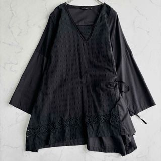 pas de calais プルオーバーブラウス ゆったり レース