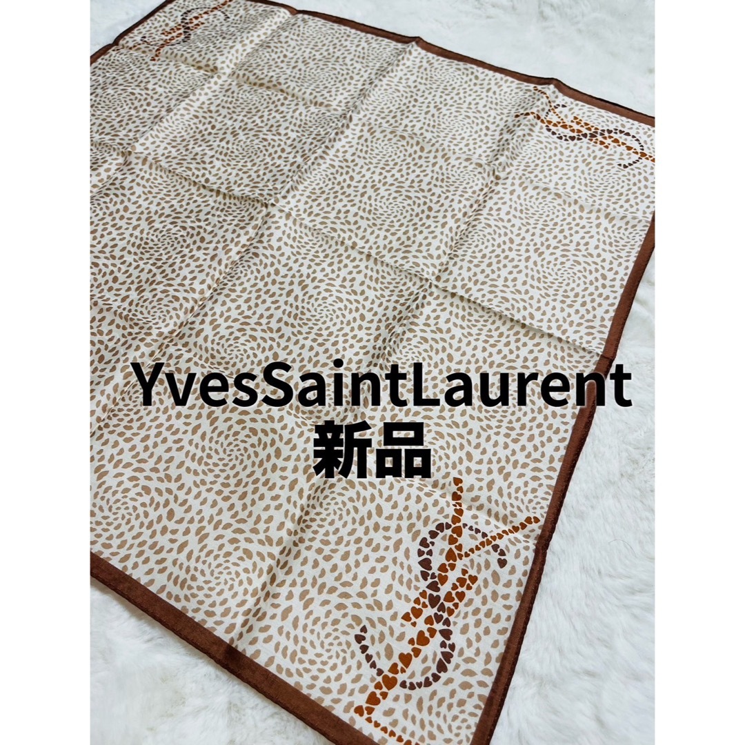 Yves Saint Laurent(イヴサンローラン)のイヴサンローラン　YvesSaintLaurent スカーフ　バンダナ　新品 レディースのファッション小物(バンダナ/スカーフ)の商品写真