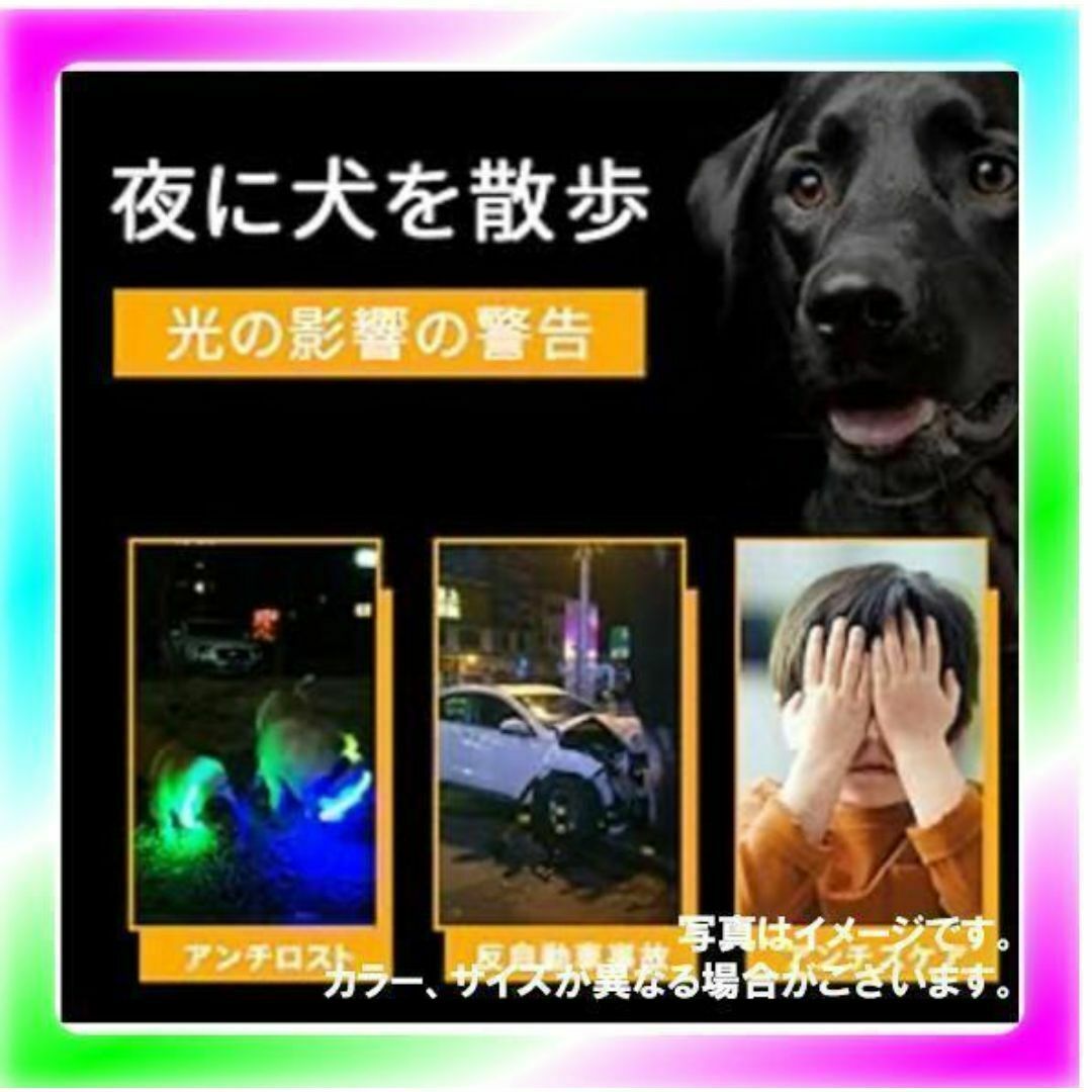 新品送料無料 ペット用 夜のお散歩 光る首輪 50㎝ クリア オレンジ その他のペット用品(犬)の商品写真